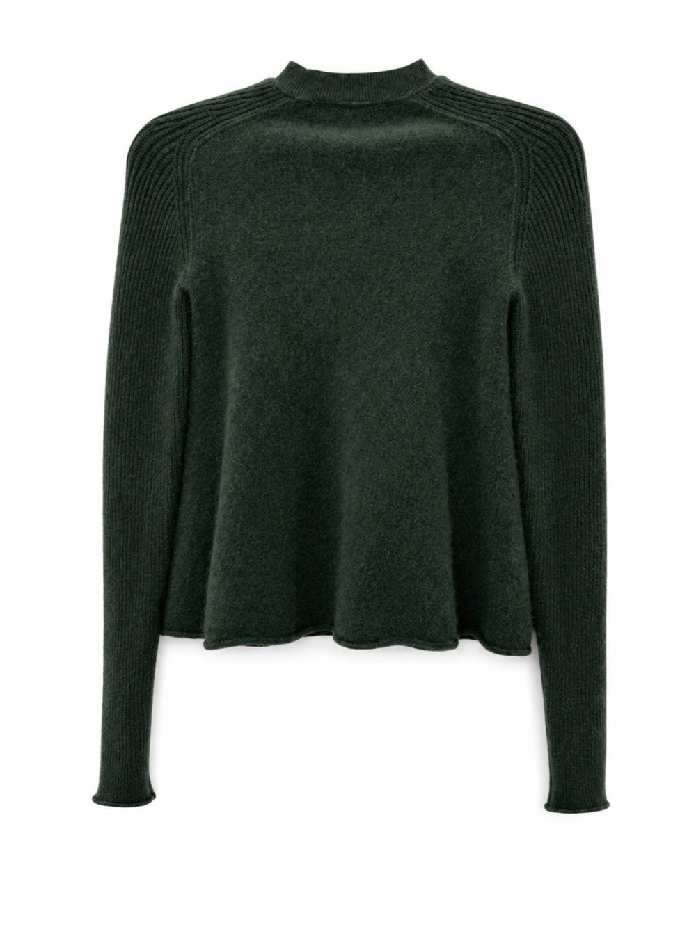 Maeve The Cashmere Collection Green 100% Cashmere Long Sleeve Sweater Size XXS - Picture 3 of 5